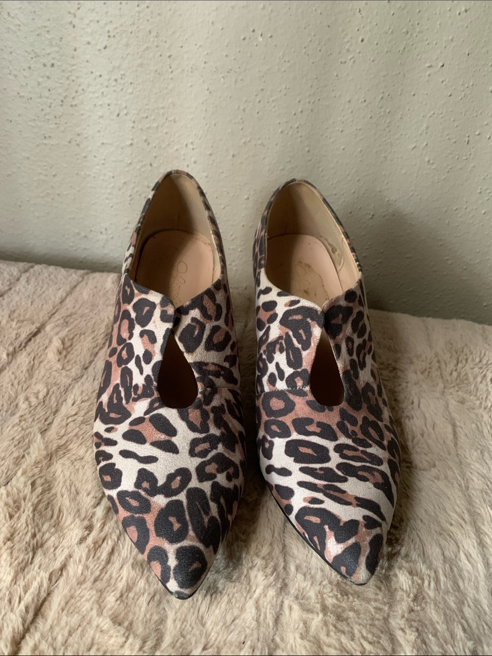 Jessica Simpson Leopard-Print Pointed Toe Cutout Booties in Brown & Black